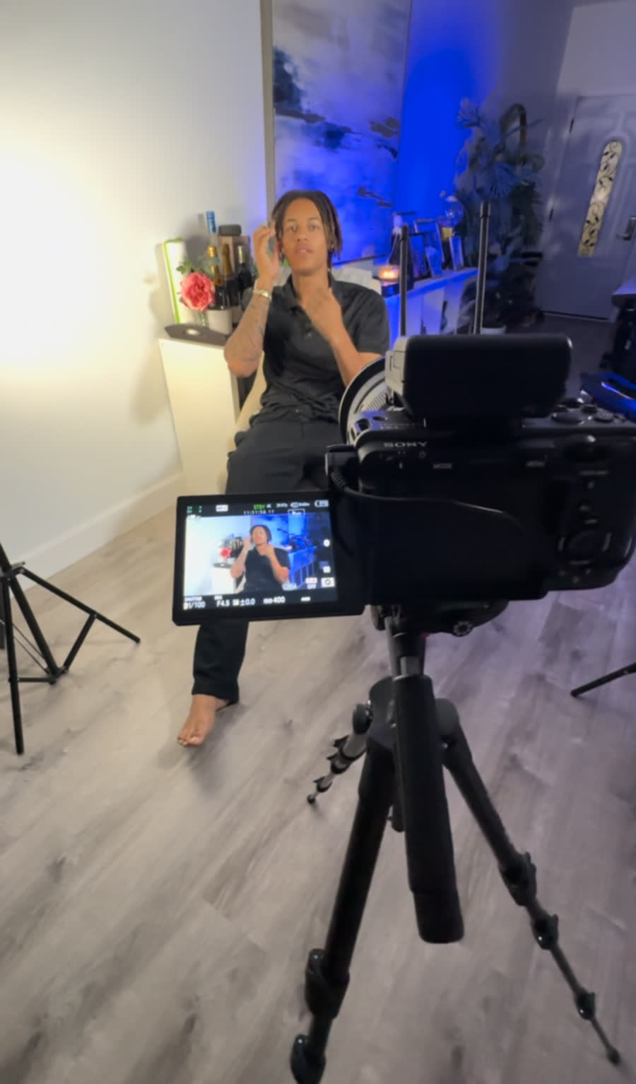 JD Films production still — on set in Los Angeles