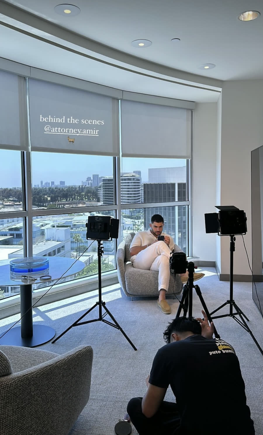 JD Films production still — on set in Los Angeles
