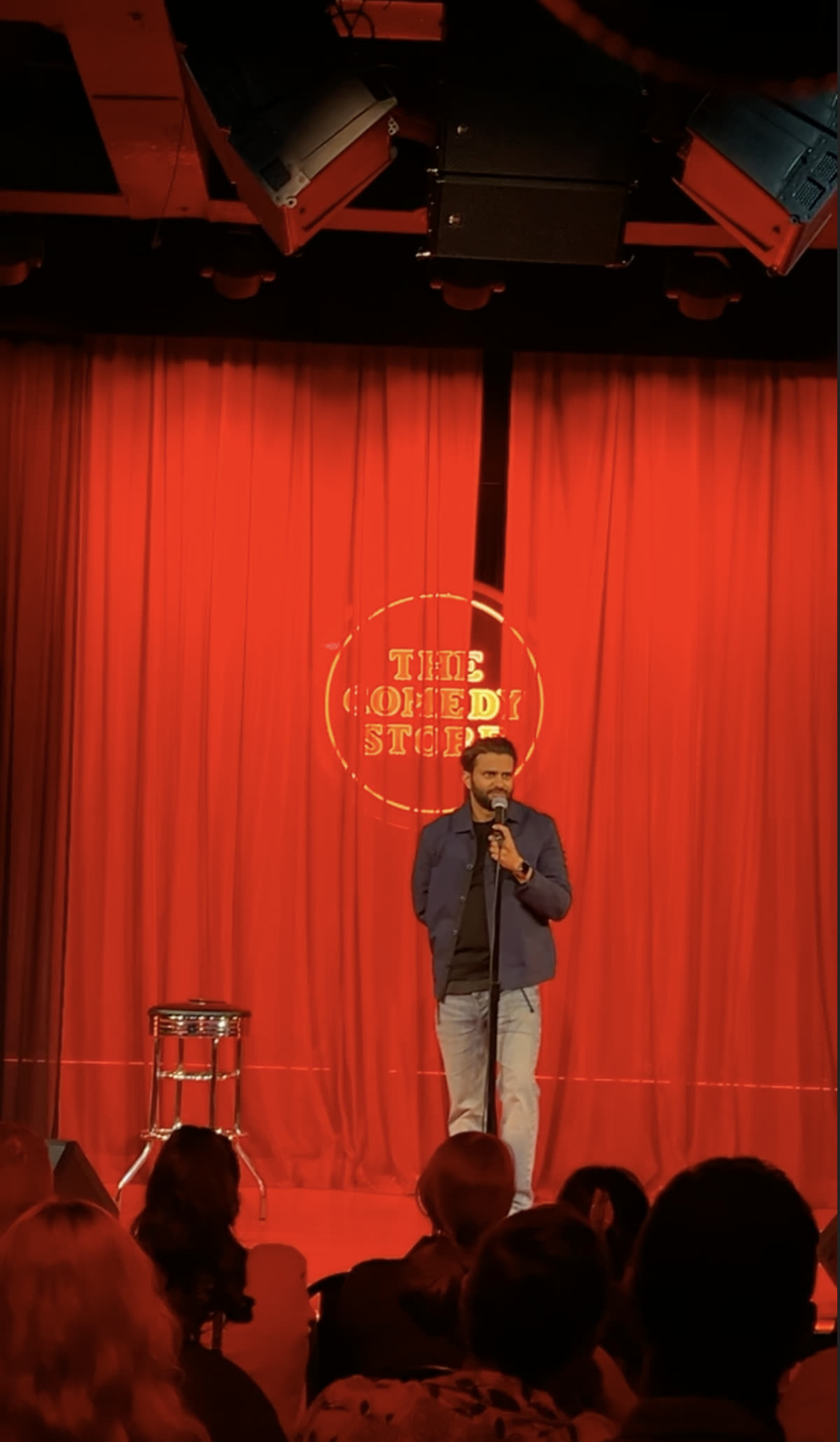 Filming stand-up at The Comedy Store