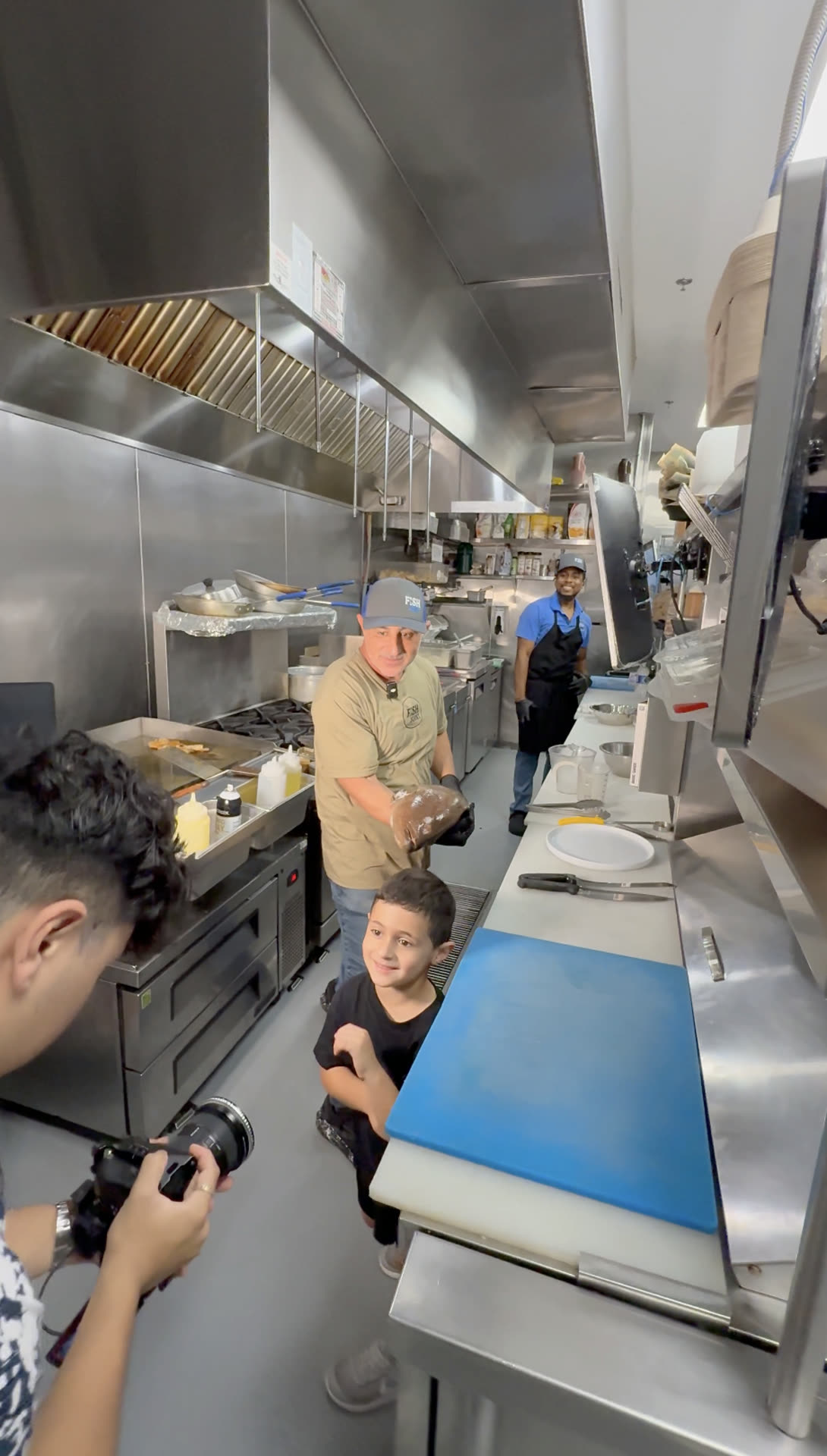 On set at the fish joint